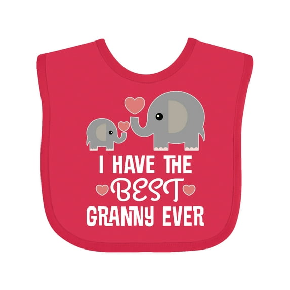 Inktastic Best Granny Ever Grandchild Boys or Girls Baby Bib