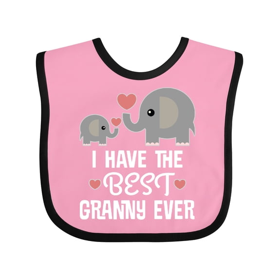 Inktastic Best Granny Ever Grandchild Boys or Girls Baby Bib