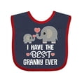 thumbnail image 1 of Inktastic Best Granny Ever Grandchild Boys or Girls Baby Bib, 1 of 4