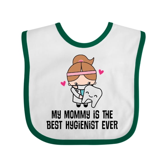 Inktastic Best Hygienist Ever Mommy Girls Baby Bib