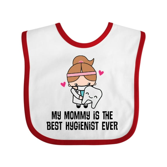 Inktastic Best Hygienist Ever Mommy Girls Baby Bib