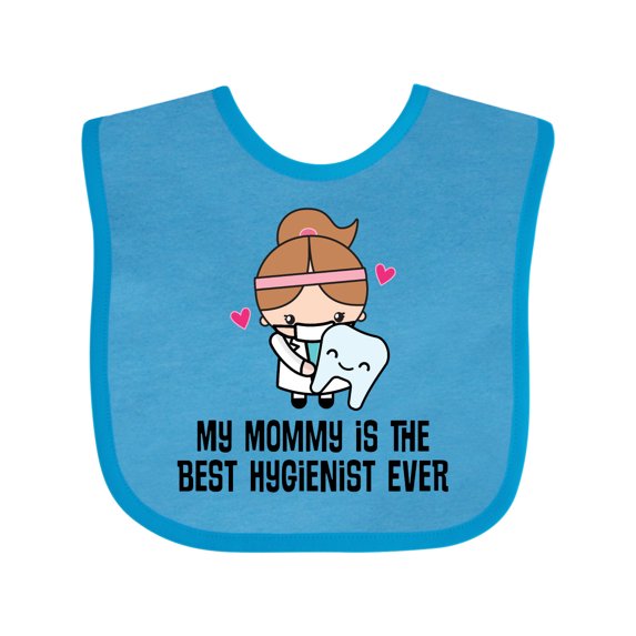 Inktastic Best Hygienist Ever Mommy Girls Baby Bib