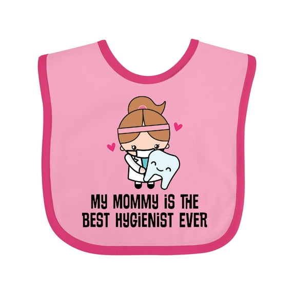 Inktastic Best Hygienist Ever Mommy Girls Baby Bib