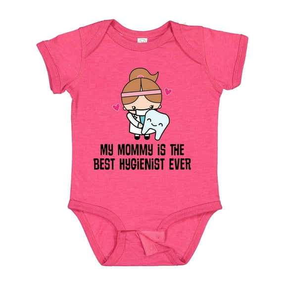 Inktastic Best Hygienist Ever Mommy Girls Baby Bodysuit