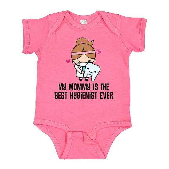 Inktastic Best Hygienist Ever Mommy Girls Baby Bodysuit