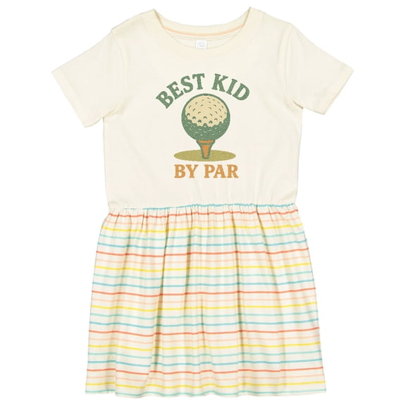 Inktastic Best Kid by Par Golf Ball Motif Girls Toddler Dress