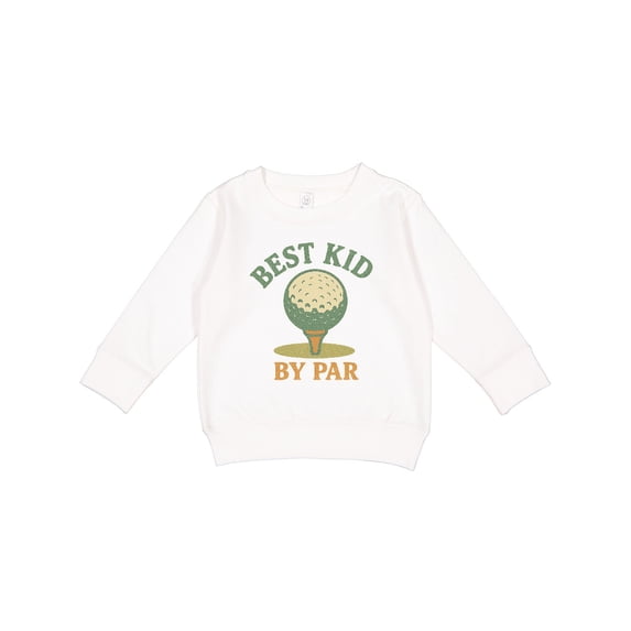 Inktastic Best Kid by Par Golf Ball Motif Toddler Sweatshirt