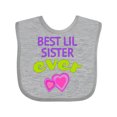 thumbnail image 1 of Inktastic Best Lil Sister Ever Girls Baby Bib, 1 of 4