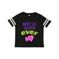 thumbnail image 1 of Inktastic Best Lil Sister Ever Girls Toddler T-Shirt, 1 of 5