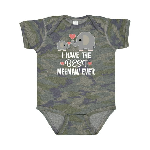 Inktastic Best Meemaw Ever Grandkids Boys or Girls Baby Bodysuit