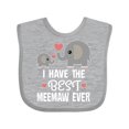 thumbnail image 1 of Inktastic Best Meemaw Ever Grandkids Gift Boys or Girls Baby Bib, 1 of 4