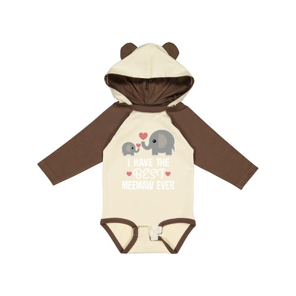 Inktastic Best Meemaw Ever Grandkids Gift Boys or Girls Long Sleeve Baby Bodysuit