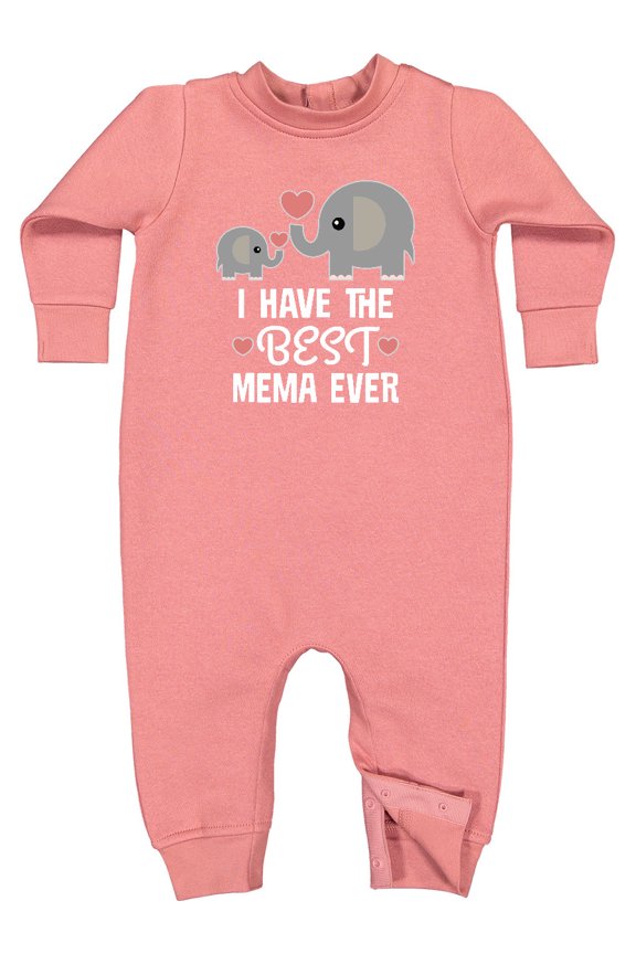 Best Mema Ever Grandchild Baby Fleece Romper