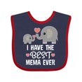 thumbnail image 1 of Inktastic Best Mema Ever Grandchild Boys or Girls Baby Bib, 1 of 4