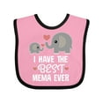 thumbnail image 1 of Inktastic Best Mema Ever Grandchild Boys or Girls Baby Bib, 1 of 4