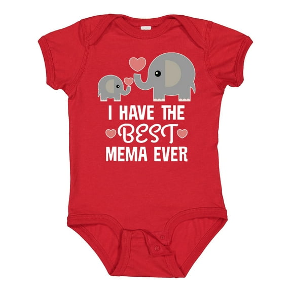 Inktastic Best Mema Ever Grandchild Boys or Girls Baby Bodysuit