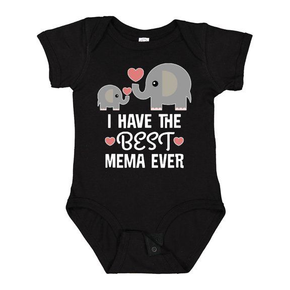 Inktastic Best Mema Ever Grandchild Boys or Girls Baby Bodysuit