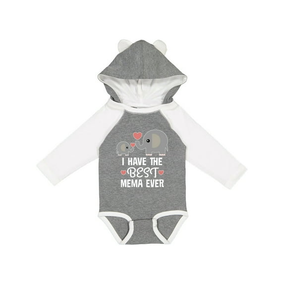 Inktastic Best Mema Ever Grandchild Boys or Girls Long Sleeve Baby Bodysuit