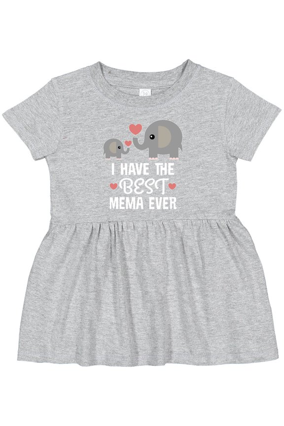 Best Mema Ever Grandchild Girls Baby Dress