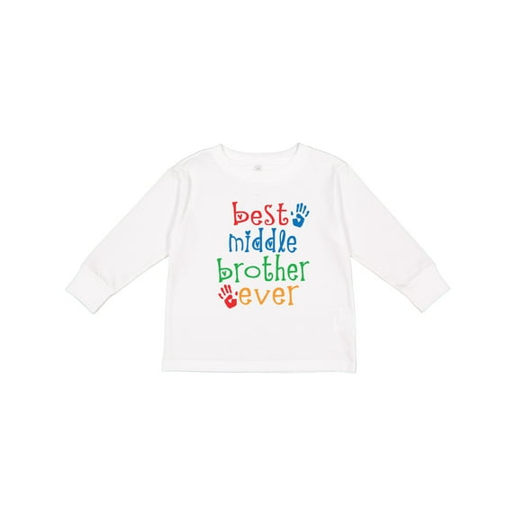 Inktastic Best Middle Brother Ever Little Boy Boys Long Sleeve Toddler T-Shirt