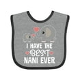 thumbnail image 1 of Inktastic Best Nani Ever Grandchild Boys or Girls Baby Bib, 1 of 4