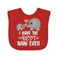 thumbnail image 1 of Inktastic Best Nani Ever Grandchild Boys or Girls Baby Bib, 1 of 4