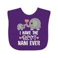 thumbnail image 1 of Inktastic Best Nani Ever Grandchild Boys or Girls Baby Bib, 1 of 4