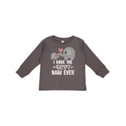 Inktastic Best Nani Ever Grandchild Gift Boys or Girls Long Sleeve Toddler T-Shirt
