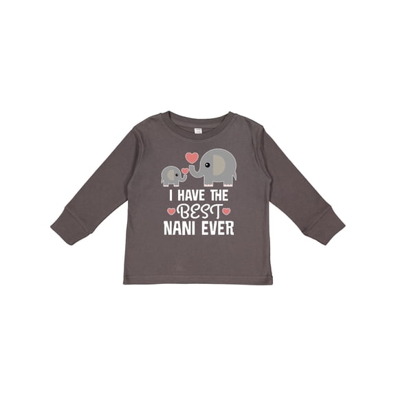 Inktastic Best Nani Ever Grandchild Gift Boys or Girls Long Sleeve Toddler T-Shirt