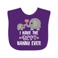 thumbnail image 1 of Inktastic Best Nanny Ever Grandchild Boys or Girls Baby Bib, 1 of 4