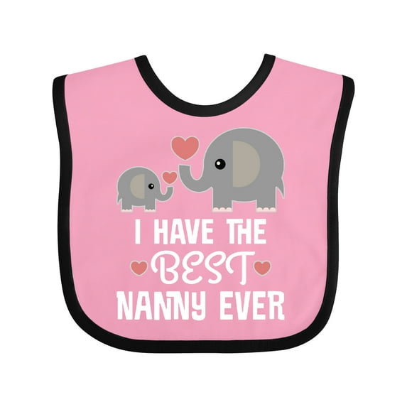 Inktastic Best Nanny Ever Grandchild Boys or Girls Baby Bib