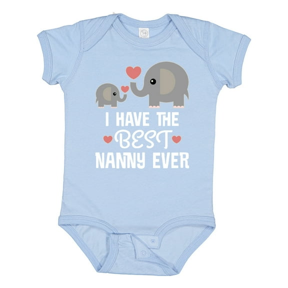 Inktastic Best Nanny Ever Grandchild Boys or Girls Baby Bodysuit