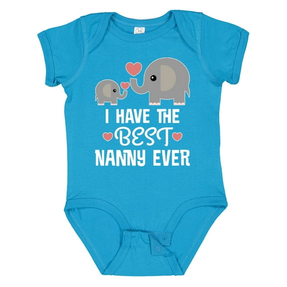 Inktastic Best Nanny Ever Grandchild Boys or Girls Baby Bodysuit