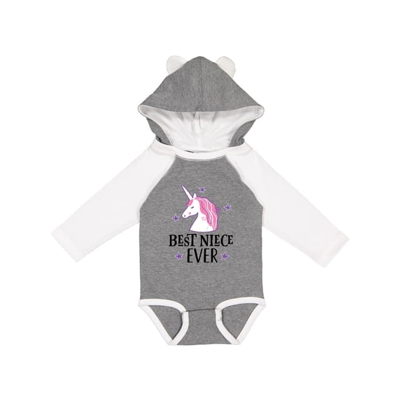 Inktastic Best Niece Ever Unicorn from Aunt Girls Long Sleeve Baby Bodysuit
