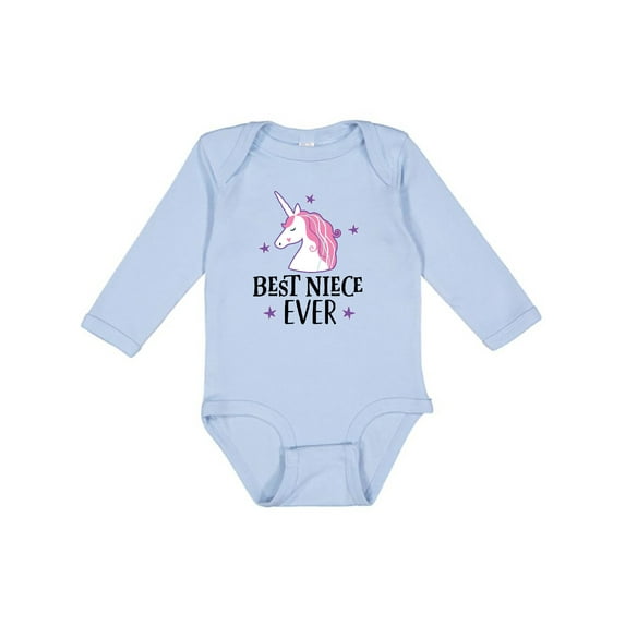 Inktastic Best Niece Ever Unicorn from Aunt Girls Long Sleeve Baby Bodysuit