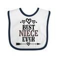 thumbnail image 1 of Inktastic Best Niece Ever from Aunt Girls Baby Bib, 1 of 4