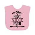 thumbnail image 1 of Inktastic Best Niece Ever from Aunt Girls Baby Bib, 1 of 4