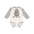 thumbnail image 1 of Inktastic Best Niece Ever from Aunt Girls Long Sleeve Baby Bodysuit, 1 of 5