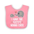 thumbnail image 1 of Inktastic Best Nonna Ever Grandchild Boys or Girls Baby Bib, 1 of 4