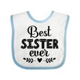 thumbnail image 1 of Inktastic Best Sister Ever Gift Girls Baby Bib, 1 of 4