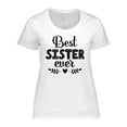 thumbnail image 1 of Inktastic Best Sister Ever Gift Women's Plus Size T-Shirt, 1 of 5