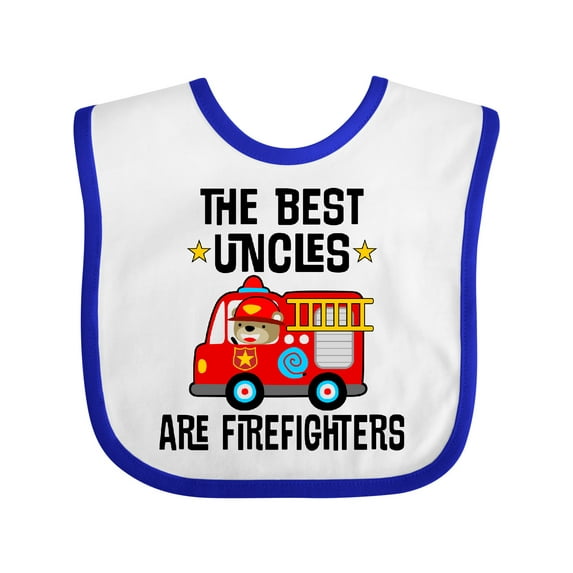 Inktastic Best Uncles Are Firefighters Boys or Girls Baby Bib