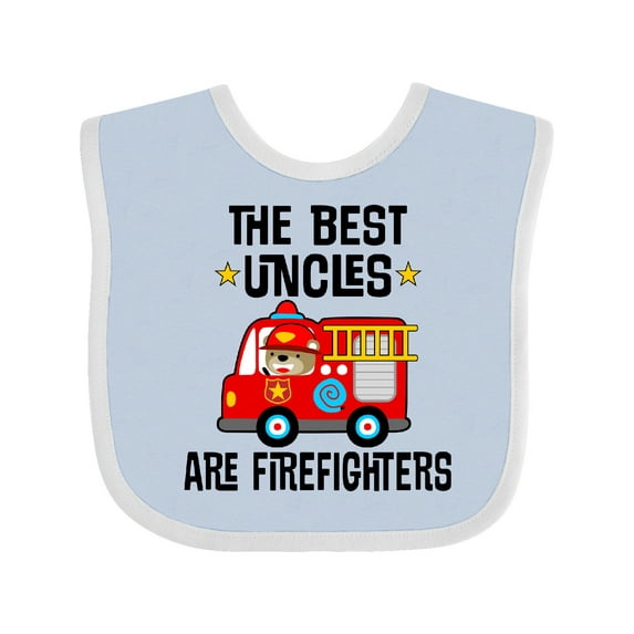 Inktastic Best Uncles Are Firefighters Boys or Girls Baby Bib