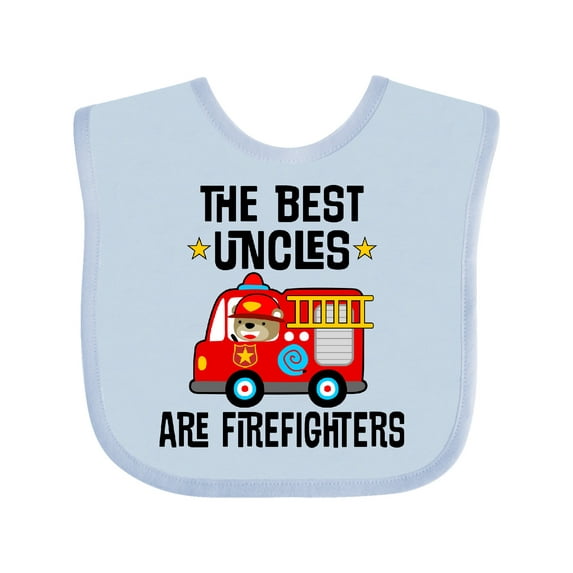 Inktastic Best Uncles Are Firefighters Boys or Girls Baby Bib