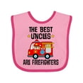 thumbnail image 1 of Inktastic Best Uncles Are Firefighters Boys or Girls Baby Bib, 1 of 4