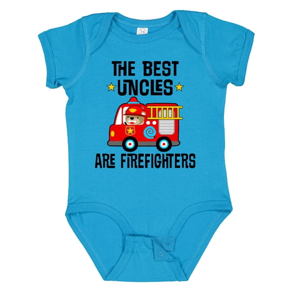 Inktastic Best Uncles Are Firefighters Boys or Girls Baby Bodysuit