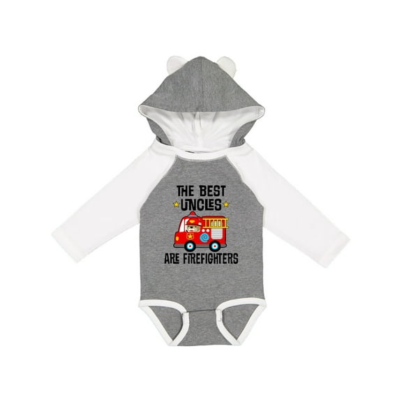 Inktastic Best Uncles Are Firefighters Boys or Girls Long Sleeve Baby Bodysuit