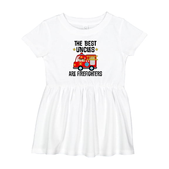Inktastic Best Uncles Are Firefighters Girls Baby Dress