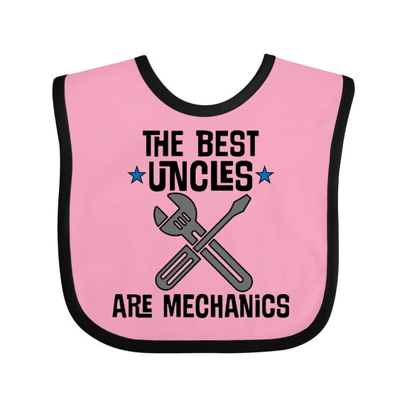 Inktastic Best Uncles Are Mechanics Boys or Girls Baby Bib