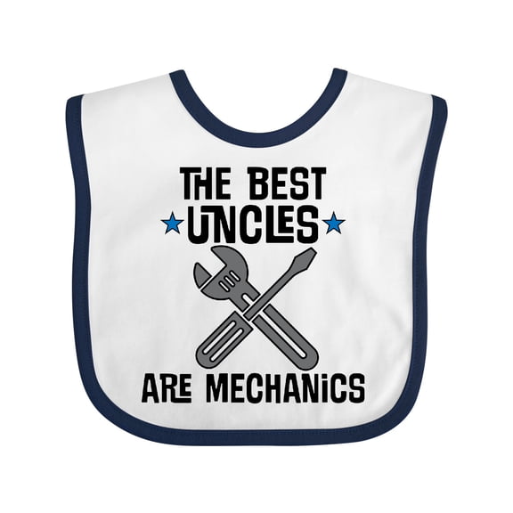 Inktastic Best Uncles Are Mechanics Boys or Girls Baby Bib